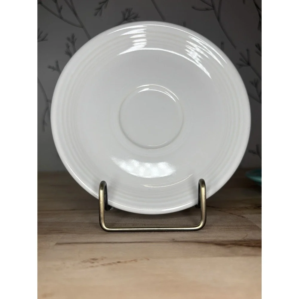 Fiesta Homer Laughlin Ceramic Saucers Set of 4 Made in USA